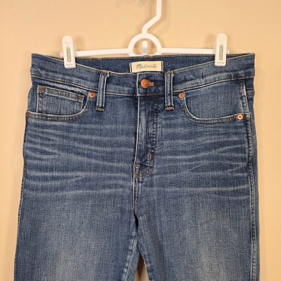 Women's Madewell 9" High-Rise Skinny Distressed Denim Jeans Raw Ankles | Size 29 - Picture 3 of 11